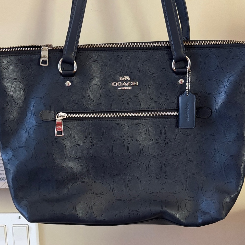 Coach Midnight Blue Signature Tote/Satchel